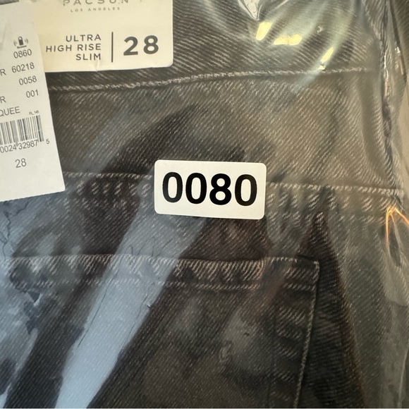 PacSun Eco Black Distressed Ultra High Waisted Slim Fit Jeans - Picture 13 of 13